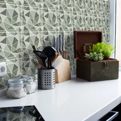 Best Ambiance Sticker Sticker Mural Carrelage adhésif Cuisine Salle de Bain - 24 STICKERS CARRELAGES TERRAZZO SARENA - 24stickers15x15cm