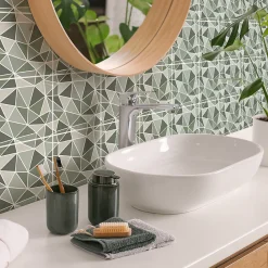 Best Ambiance Sticker Sticker Mural Carrelage adhésif Cuisine Salle de Bain - 24 STICKERS CARRELAGES TERRAZZO SARENA - 24stickers15x15cm