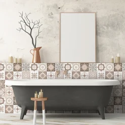 Best Ambiance Sticker Sticker Mural Carrelage adhésif Cuisine Salle de Bain - 24 STICKERS CARRELAGES AZULEJOS HÉLÉORNA - 24stickers15x15cm