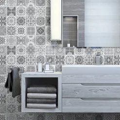 Best Ambiance Sticker Sticker Mural Carrelage adhésif Cuisine Salle de Bain - 24 STICKERS CARRELAGES AZULEJOS YASMINE - 24stickers15x15cm