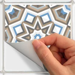 Ambiance Sticker Sticker Mural Carrelage adhésif Cuisine Salle de Bain - 24 STICKERS CARRELAGES AZULEJOS CÉLESTINA - 24stickers15x15cm