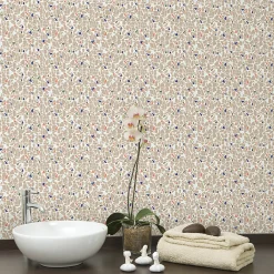 Ambiance Sticker Sticker Mural Carrelage adhésif Cuisine Salle de Bain - 24 STICKERS CARRELAGES TERRAZZO ALZI ROSSI - 24stickers15x15cm* Sticker Et Adhésif Décoratif