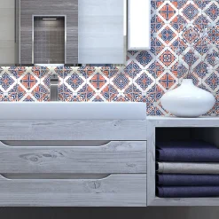 Ambiance Sticker Sticker Mural Carrelage adhésif Cuisine Salle de Bain - 24 STICKERS CARRELAGES AZULEJOS ARLINDA - 24stickers15x15cm* Sticker Et Adhésif Décoratif