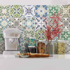 Ambiance Sticker Sticker Mural Carrelage adhésif Cuisine Salle de Bain - 24 STICKERS CARRELAGES AZULEJOS BIAGIO - 24stickers15x15cm* Sticker Et Adhésif Décoratif