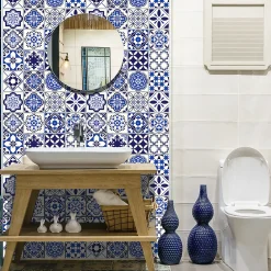 Ambiance Sticker Sticker Mural Carrelage adhésif Cuisine Salle de Bain - 24 STICKERS CARRELAGES AZULEJOS EUSEBIO - 24stickers15x15cm* Sticker Et Adhésif Décoratif