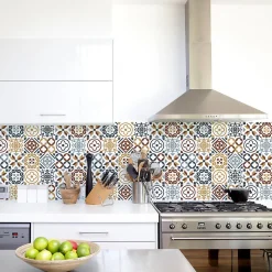 Ambiance Sticker Sticker Mural Carrelage adhésif Cuisine Salle de Bain - 24 STICKERS CARRELAGES AZULEJOS ZEPETINO - 24stickers15x15cm* Sticker Et Adhésif Décoratif