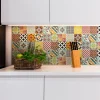 Ambiance Sticker Sticker Mural Carrelage adhésif Cuisine Salle de Bain - 15 STICKERS CARRELAGES AZULEJOS MOSAÏQUE MULTICOLORE - 15stickers15x15cm* Sticker Et Adhésif Décoratif