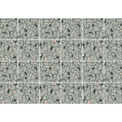 Ambiance Sticker Sticker Mural Carrelage adhésif Cuisine Salle de Bain - 24 STICKERS CARRELAGES TERRAZZO TONVINO - 24stickers15x15cm* Sticker Et Adhésif Décoratif