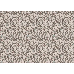 Hot Ambiance Sticker Sticker Mural Carrelage adhésif Cuisine Salle de Bain - 24 STICKERS CARRELAGES TERRAZZO ORGOSOLO - 24stickers15x15cm