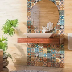 Ambiance Sticker Sticker Mural Carrelage adhésif Cuisine Salle de Bain - 24 STICKERS CARRELAGES AZULEJOS BRETINA - 24stickers15x15cm* Sticker Et Adhésif Décoratif