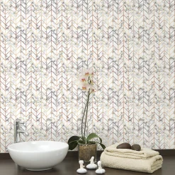New Ambiance Sticker Sticker Mural Carrelage adhésif Cuisine Salle de Bain - 24 STICKERS CARRELAGES EFFET MARBRE LIGNE DORÉE - 24stickers15x15cm