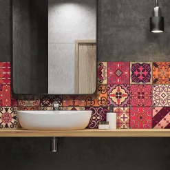Ambiance Sticker Sticker Mural Carrelage adhésif Cuisine Salle de Bain - 24 STICKERS CARRELAGES AZULEJOS ERALDO - 24stickers15x15cm* Sticker Et Adhésif Décoratif