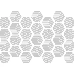Discount Ambiance Sticker Sticker Mural Carrelage adhésif Cuisine Salle de Bain - CARRELAGES HEXAGONES NUANCE DE GRIS DESIGN - 28stickershexagones15x13,5cm