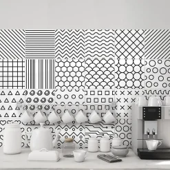 Discount Ambiance Sticker Sticker Mural Carrelage adhésif Cuisine Salle de Bain - 24 STICKERS CARRELAGES ETHNIQUE BACOOR - 24stickers15x15cm