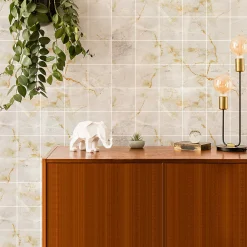 Ambiance Sticker Sticker Mural Carrelage adhésif Cuisine Salle de Bain - 24 STICKERS CARRELAGES MARBRE BEIGE DE SANTA MARTA - 24stickers15x15cm* Sticker Et Adhésif Décoratif