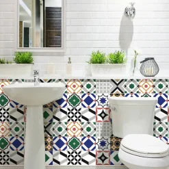 Hot Ambiance Sticker Sticker Mural Carrelage adhésif Cuisine Salle de Bain - 24 STICKERS CARRELAGES AZULEJOS FEBINA - 24stickers15x15cm