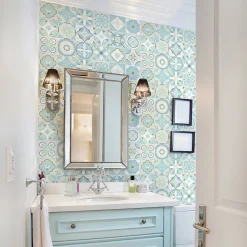 Ambiance Sticker Sticker Mural Carrelage adhésif Cuisine Salle de Bain - 24 STICKERS CARRELAGES AZULEJOS GUILIANITA - 24stickers15x15cm* Sticker Et Adhésif Décoratif