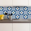 Ambiance Sticker Sticker Mural Carrelage adhésif Cuisine Salle de Bain - 24 STICKERS CARRELAGES AZULEJOS ZINA - 24stickers15x15cm* Sticker Et Adhésif Décoratif