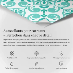 Wallfluent Sticker Mural Carrelage 10x10 cm Arches 3D tendance Cuisine Salle de Bain 24 pcs