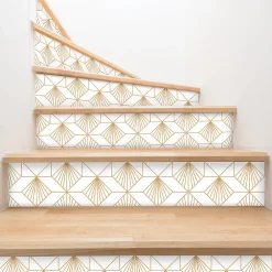 Clearance Ambiance Sticker Stickers adhésifs escalier carrelages contremarche - EDARD - 2 bandes de 15x105cm