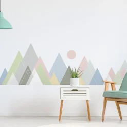 Ambiance Sticker Stickers muraux - Décoration chambre salon - Autocollant Sticker mural géant montagnes scandinaves JURA - 60x90cm* Sticker Et Adhésif Décoratif