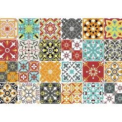 Ambiance Sticker Stickers muraux - Sticker Mural Carrelage adhésif Cuisine Salle de Bain - 24 STICKERS CARRELAGES ORIANA - 24stickers15x15cm