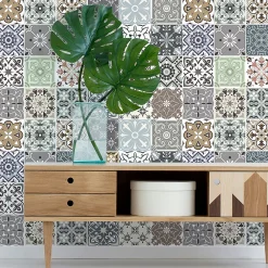 Discount Ambiance Sticker Stickers muraux - Sticker Mural Carrelage adhésif Cuisine Salle de Bain - 24 STICKERS CARRELAGES BEROBELLO - 24stickers15x15cm