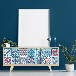 Ambiance Sticker Stickers muraux - Sticker Mural Carrelage adhésif Cuisine Salle de Bain - 24 STICKERS CARRELAGES MEUBLE BAEZA - 24stickers15x15cm