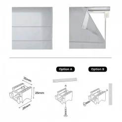Clearance Storesdeco Store Bateau, Plissé Tamisant pour Fenêtres Et Portes Gris 150x175 cm