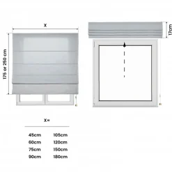 Clearance Storesdeco Store Bateau, Plissé Tamisant pour Fenêtres Et Portes Gris 150x175 cm