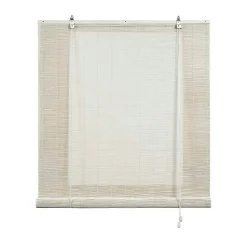 Best Storesdeco Store Enrouleur en Bambou Blanc 120 x 175 cm