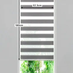 Best GoodHome Store enrouleur jour / nuit sans perçage Brize gris chiné l.55 x H.180cm