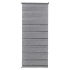 Best GoodHome Store enrouleur jour / nuit sans perçage Brize gris chiné l.55 x H.180cm