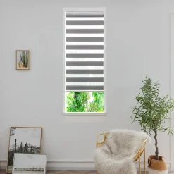 Best GoodHome Store enrouleur jour / nuit sans perçage Brize gris chiné l.55 x H.180cm