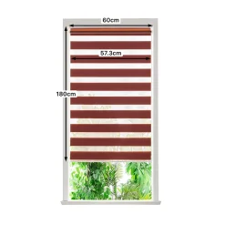 Best GoodHome Store enrouleur jour / nuit sans perçage Elin 2 terracotta l.60 x H.180cm
