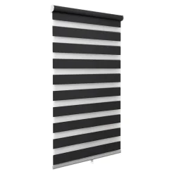 Sale GoodHome Store enrouleur jour / nuit sans perçage Keston noir l.80 x H.180cm