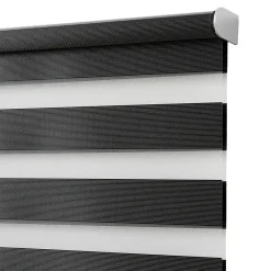 Sale GoodHome Store enrouleur jour / nuit sans perçage Keston noir l.80 x H.180cm