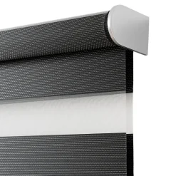 Sale GoodHome Store enrouleur jour / nuit sans perçage Keston noir l.80 x H.180cm