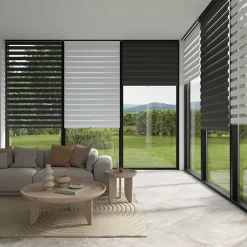 Sale GoodHome Store enrouleur jour / nuit sans perçage Keston noir l.80 x H.180cm