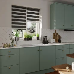 Sale GoodHome Store enrouleur jour / nuit sans perçage Keston noir l.80 x H.180cm