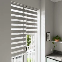 Best GoodHome Store enrouleur jour / nuit sans perçage Brize gris chiné l.90 x H.240cm
