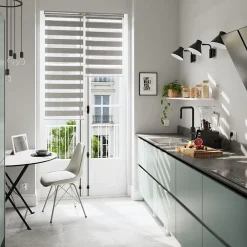Best GoodHome Store enrouleur jour / nuit sans perçage Brize gris chiné l.90 x H.240cm
