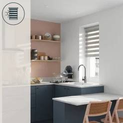 Sale GoodHome Store enrouleur jour / nuit sans perçage Elin 2 gris perle l.80 x H.180cm