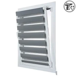 Clearance Storesdeco Store Enrouleur Jour Nuit sans perçage EasyFix Argent 60 x 180 cm
