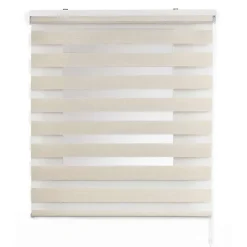 Best Storesdeco Store Enrouleur Jour Nuit Drop double tissage Lin 160 x 180 cm