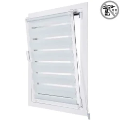 Clearance Storesdeco Store Enrouleur Jour Nuit sans perçage EasyFix Blanc 90 x 180 cm