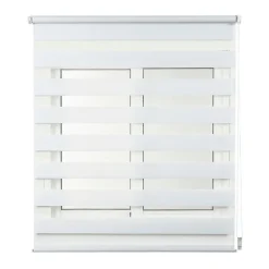 Clearance Storesdeco Store Enrouleur Jour Nuit sans perçage EasyFix Blanc 90 x 180 cm