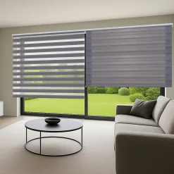 Clearance Storesdeco Store Enrouleur Jour Nuit Drop double tissage Gris 180X250