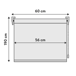 Viewtex Store Enrouleur Occultant fixation sans perçage Ivoire 60 X 190cm ,