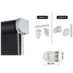 Best Storesdeco Store Enrouleur Occultant Noir 120 x 250 cm